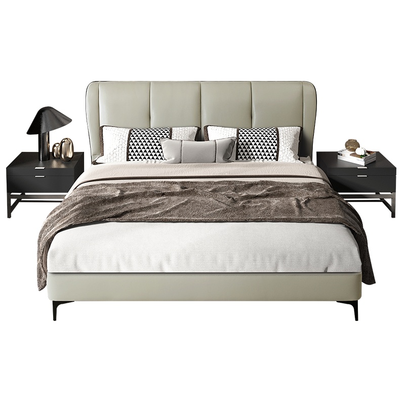 喜临门 床 北欧简约皮床 收纳气动排骨架储物床多功能储物床1.8米1.5小户型双人床 梅珀尔