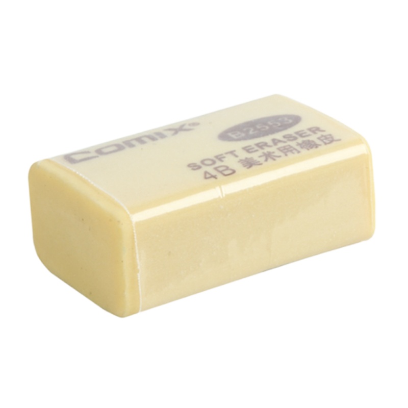 齐心 YC B2553 4B美术用橡皮 学生办公橡皮 4块装