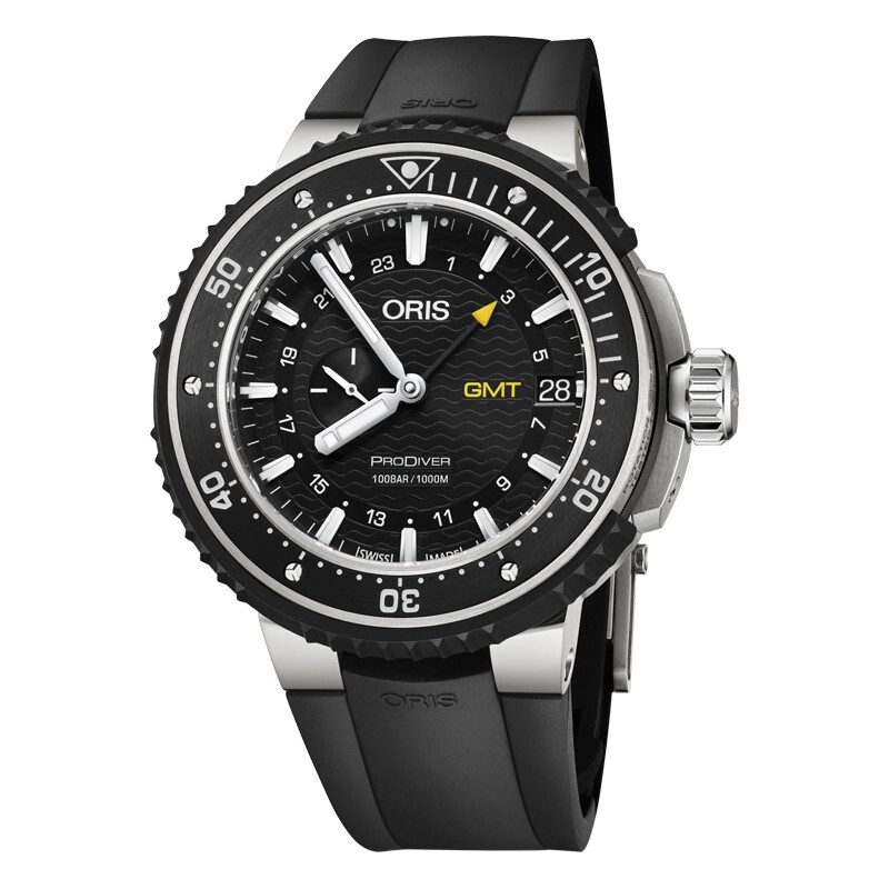 ORIS豪利时瑞士手表潜水系列ForceDiver GMT胶带自动机械男表74877487154RS