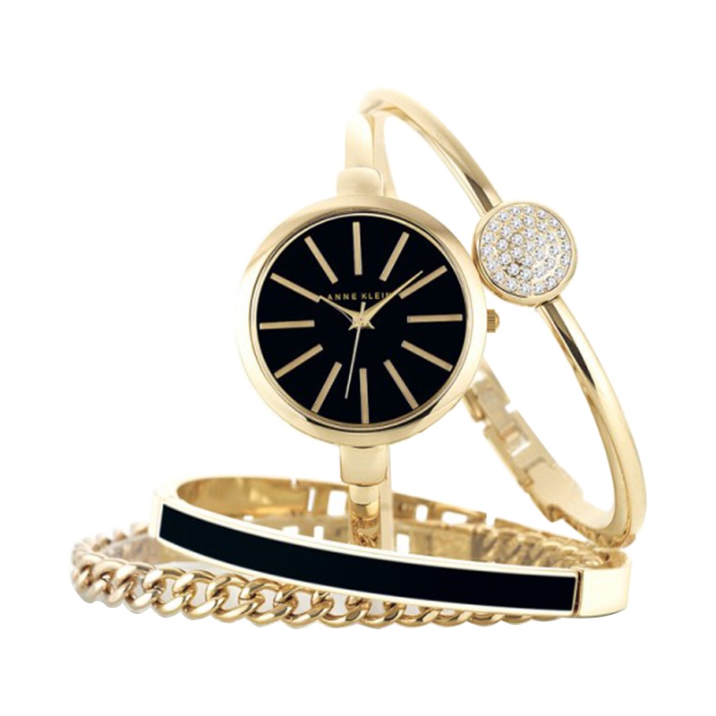 安妮克莱因（ANNE KLEIN）魅力潮流系列四件套装带钻简约时尚石英腕表AK/V1470GBST