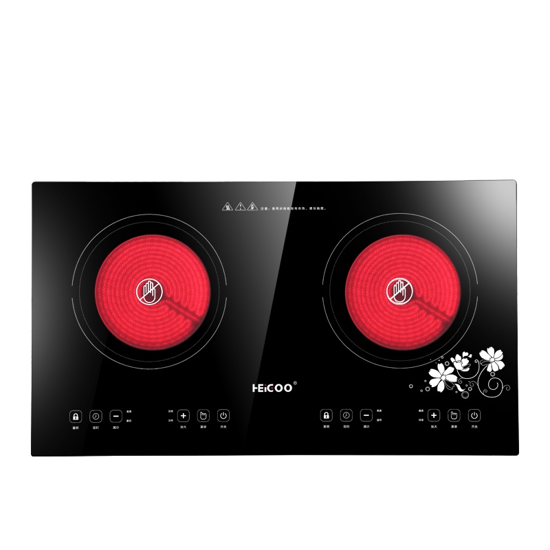 黑狗(HEIGOO)电陶炉HL-DT-03 双眼嵌入式灶具 升级版电磁炉