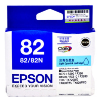 爱普生(EPSON) T0822 青色墨盒 (单盒装)-(盒) 适用Photo R270 R290 R390 RX590
