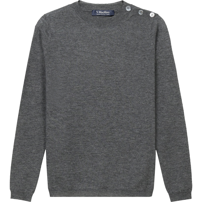 麦丝玛拉 S MAX MARA 女士绵羊毛圆领长袖针织衫羊毛衫SCHERMO