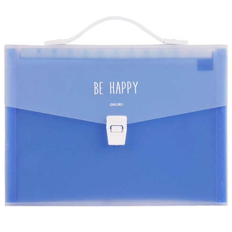 得力风琴包A4学生用多层文件夹袋手提卷子分类收纳盒女试卷夹多功能大容量透明高中生5288LAN