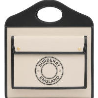 BURBERRY 博柏利 Pocket 手提包徽标中号 圆形徽标帆布织物8028041