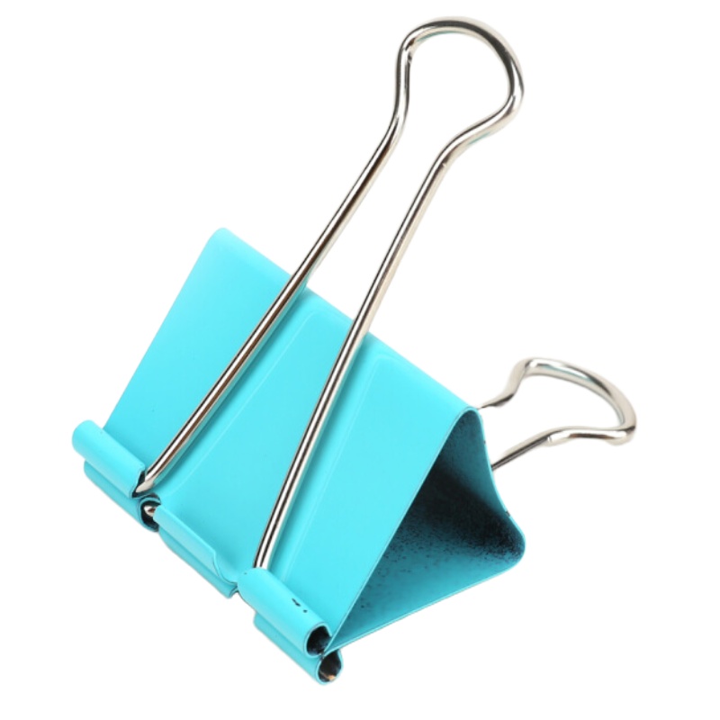 得力 彩色长尾票夹 金属票据夹 燕尾夹铁夹子 40只19mm小号 8555