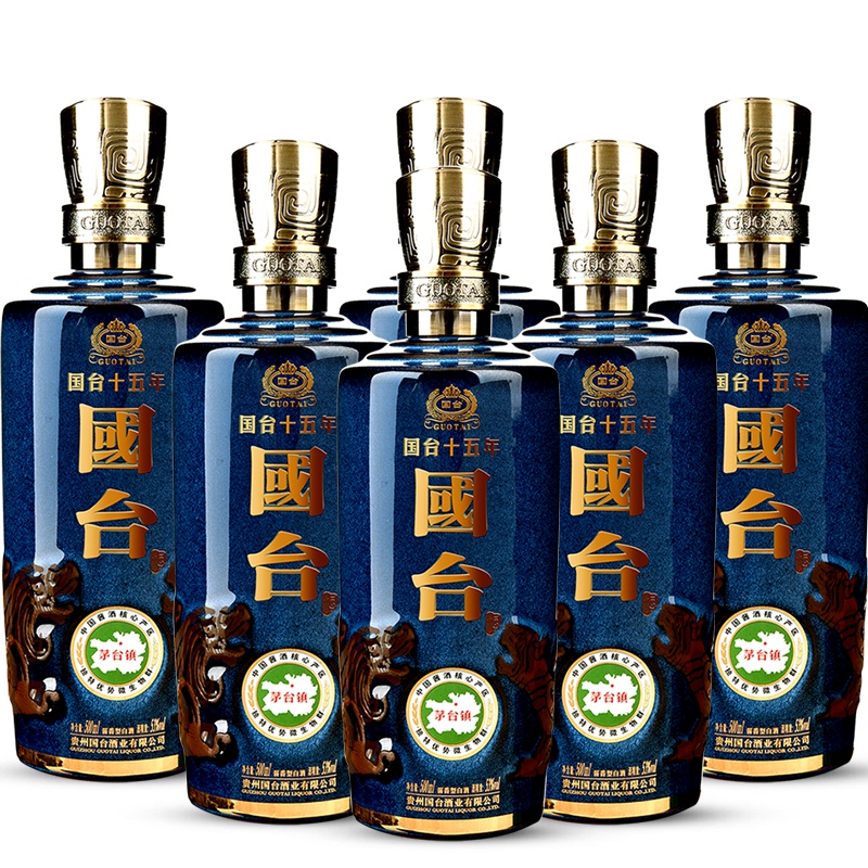 国台 十五年 53度 500ml*6瓶整箱装 酱香型白酒