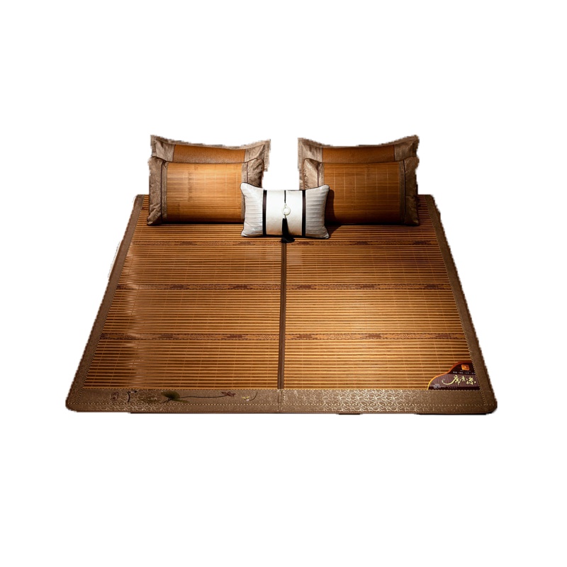 绘窝（HuiWo）家纺 家用1.5米碳化竹席可折叠光滑无刺1.8m夏凉凉席