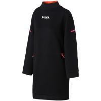 PUMA彪马女装连衣裙T7刘雯同款连帽长款运动服577709 L 57770901黑色