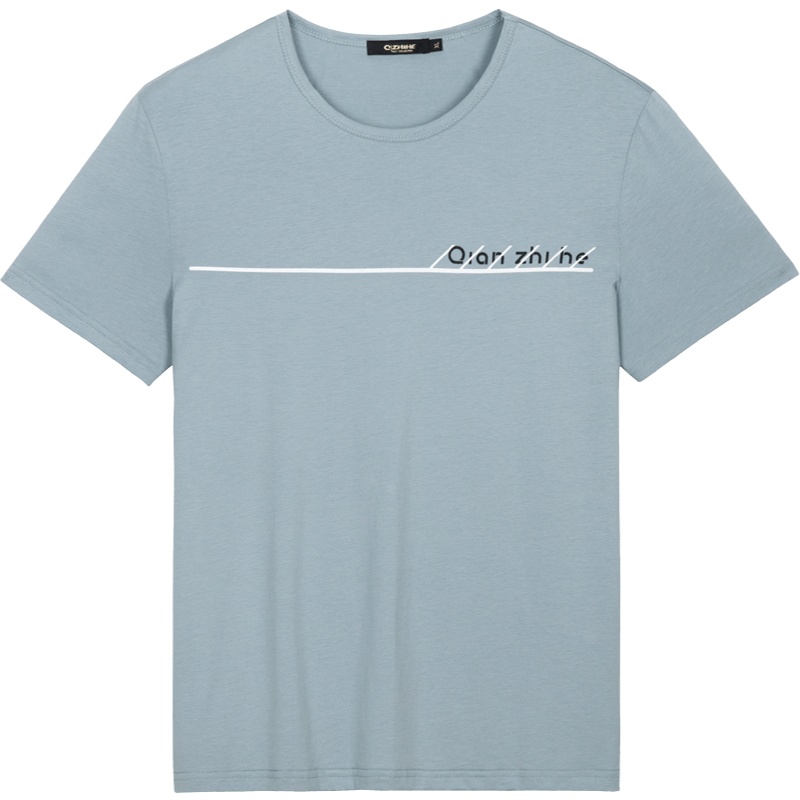 千纸鹤男装短袖上衣2020夏季新款青年休闲圆领弹力短袖T恤男20376