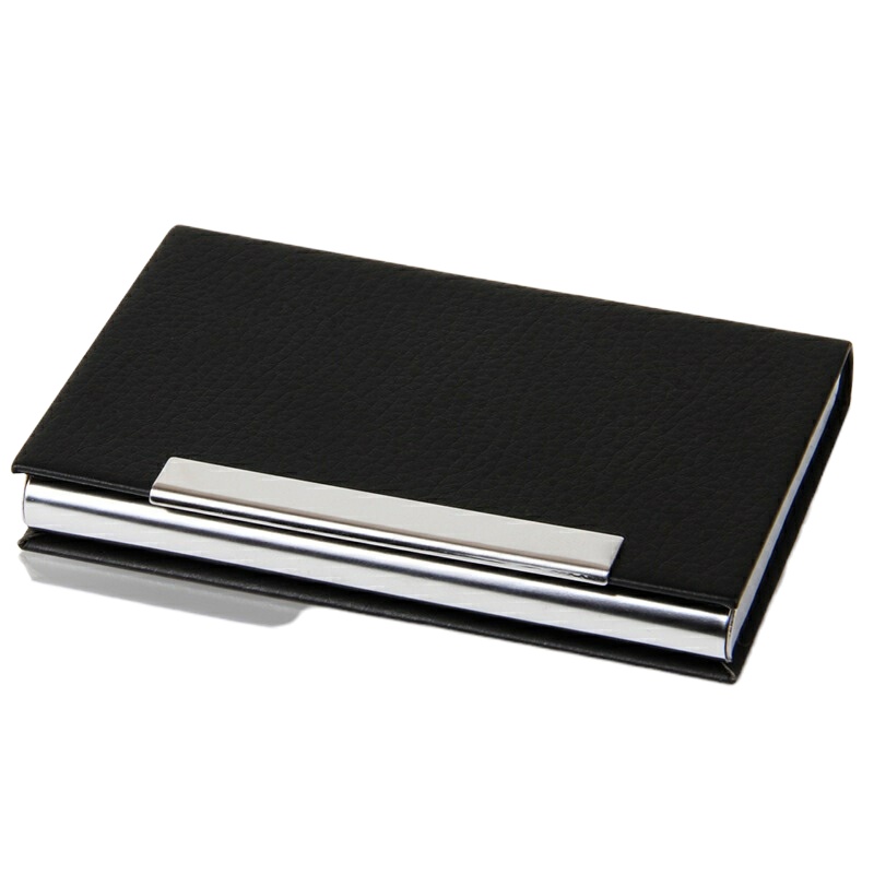 得力 7628 便携商务名片夹 PU皮 黑色 2件装(单位:件)