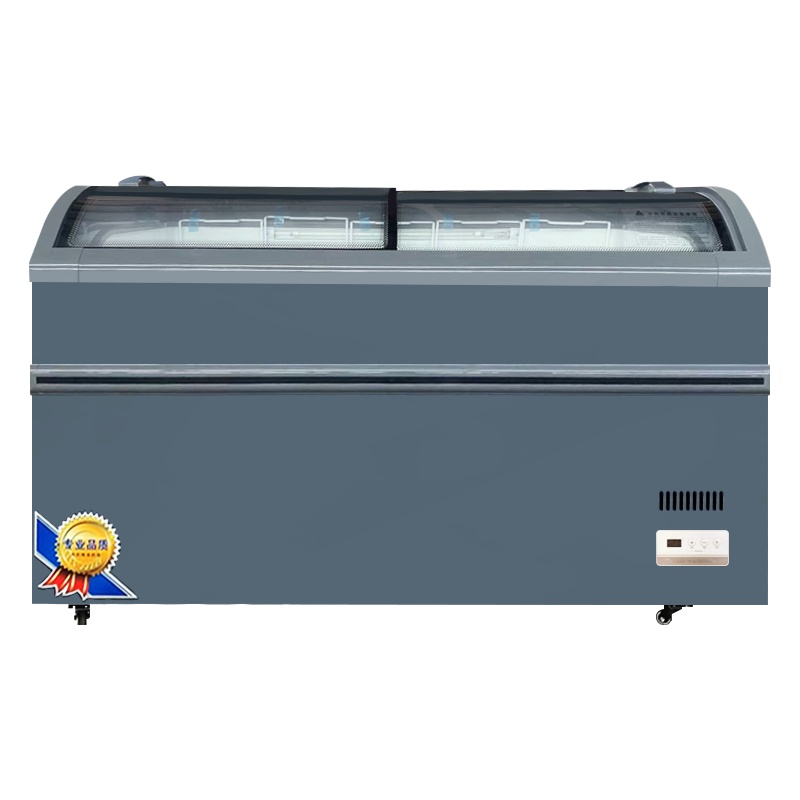 埃利斯(AILISI)商用大容量弧形岛柜 冰淇淋冰柜 商用展示柜卧式冷柜 超市便利店陈列柜SD/SC-1000(灰色)