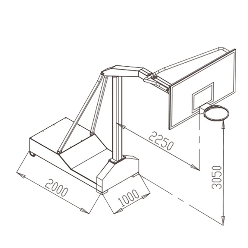 移动式篮球架(含篮球)