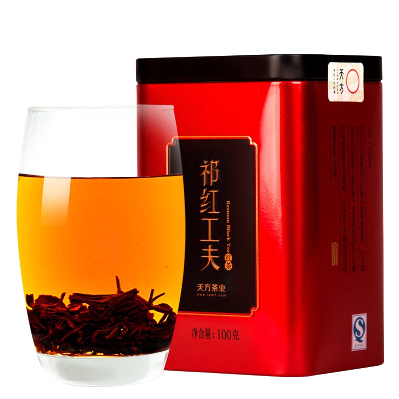 天方100g祁红功夫红茶 祁门红茶 功夫红茶 小罐装茶叶安徽天方茶叶