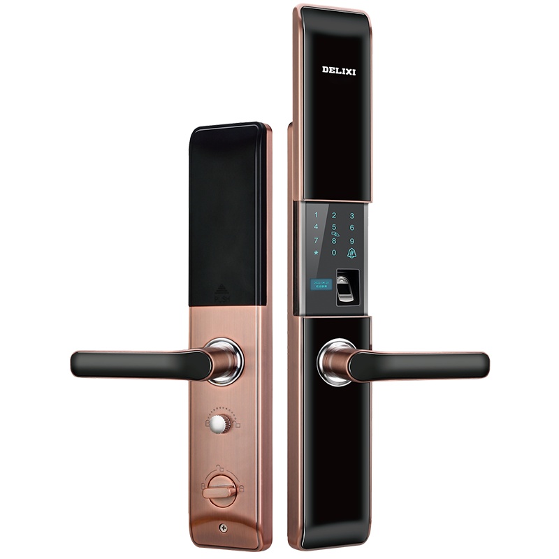 德力西指纹锁家用入户防盗全自动智能通用密码锁手机远程电子开