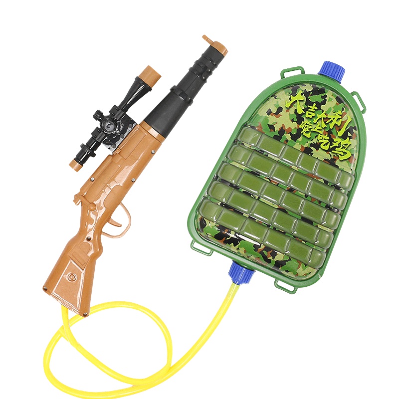 哈比天才 儿童水枪玩具抢绝地98k三级头背包男孩沙滩吃鸡求生滋水枪泼水节T 98k+三级包