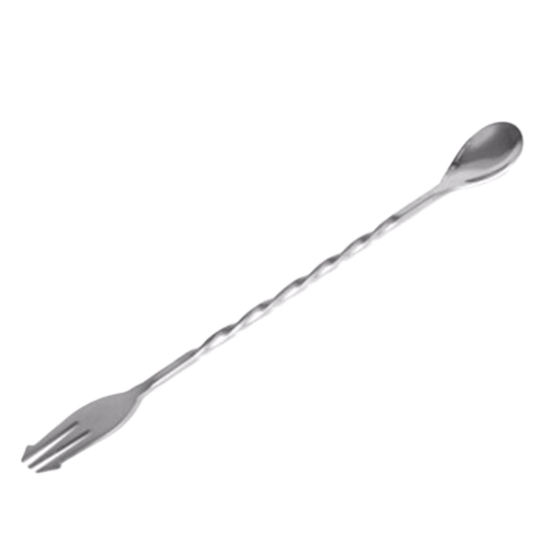 304不锈钢长吧勺26 32cm长柄搅拌棒鸡尾酒调酒棒咖啡奶茶搅拌勺巴勺吧匙 304大号32CM(1只)