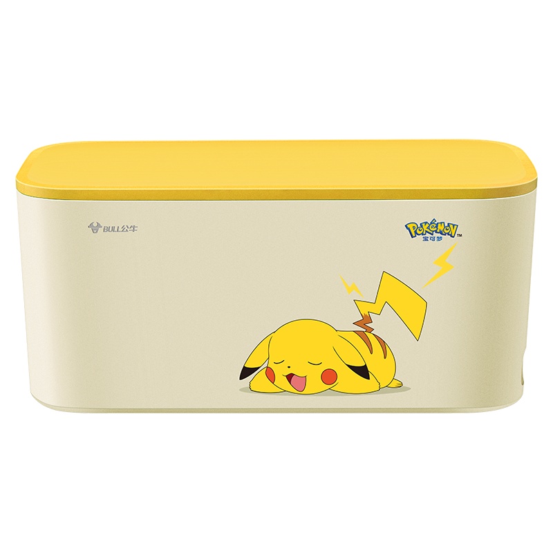 公牛(BULL)GN-F2151U全长1.5米宝可梦皮卡丘七位新国标收纳盒插座/接线板/排插/拖线板/插排黄色皮卡丘