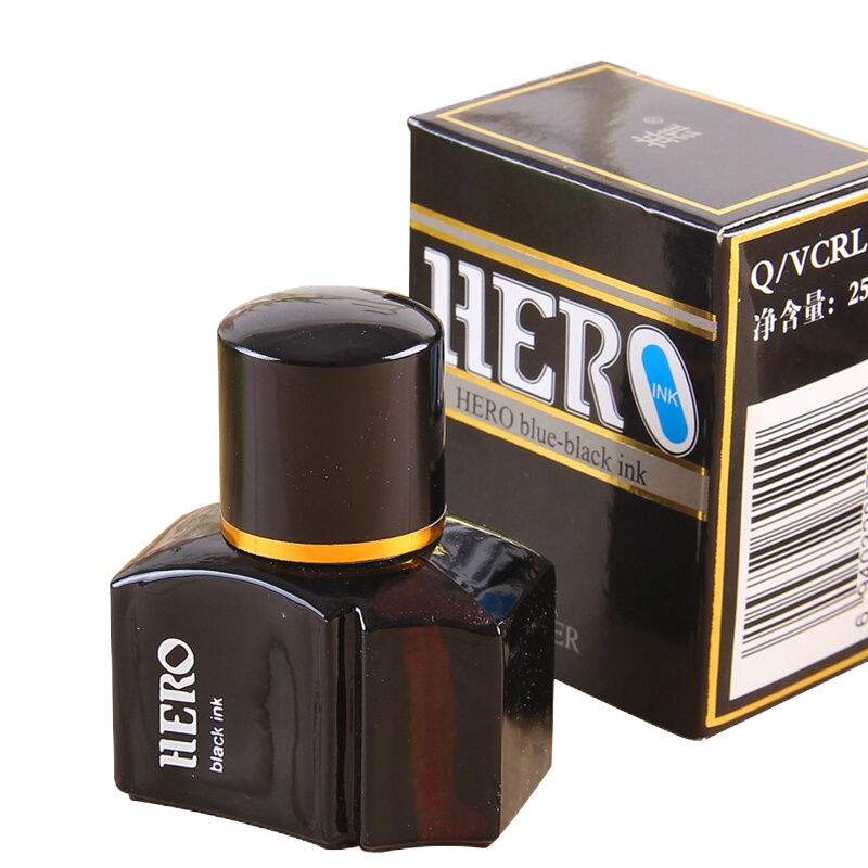 英雄 钢笔墨水200 25ml 蓝黑色 单瓶装