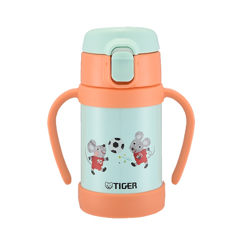 tiger虎牌幼儿童MCK-A28C吸管真空保冷水杯280ML小学生可爱便携