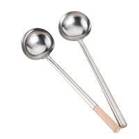 炒菜勺子12CM不锈钢打菜勺勺加长柄勺子厨师炒勺汤勺炒菜勺水勺铲勺分菜勺