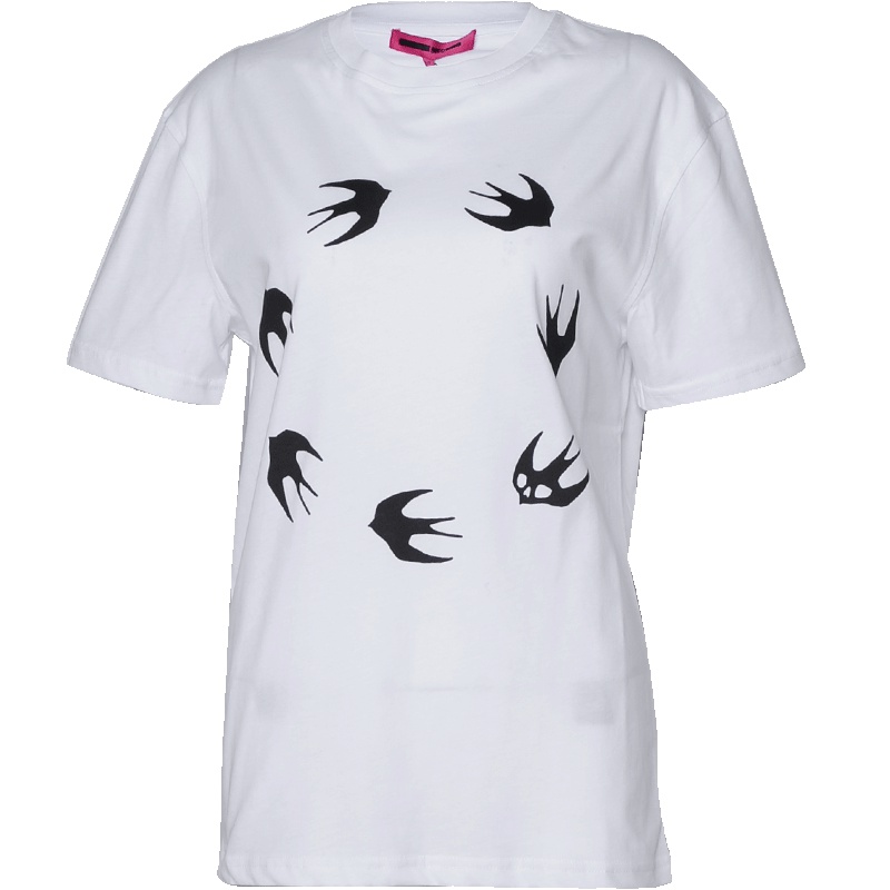 MCQ ALEXANDER MCQUEEN设计师品牌 女士燕子款休闲运动短袖T恤