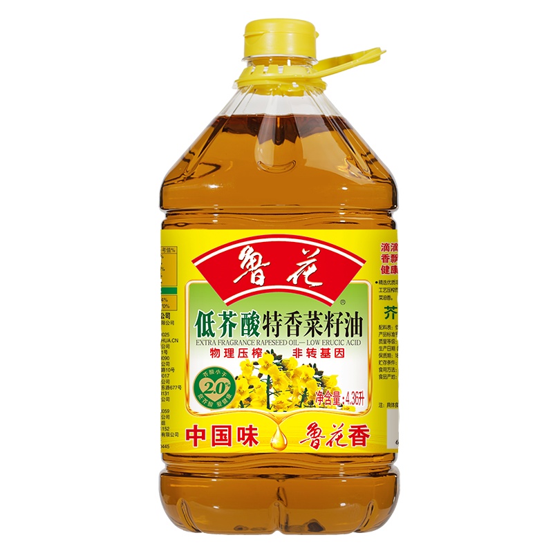 鲁花低芥酸特香菜籽油4.36升