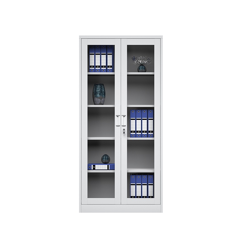 星岛文件柜钢制铁皮柜资料档案柜员工储物更衣柜子凭证带锁柜通玻文件柜