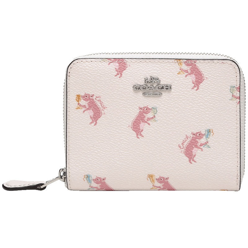 COACH 蔻驰 奢侈品 女士涂层帆布短款钱包钱夹 38906