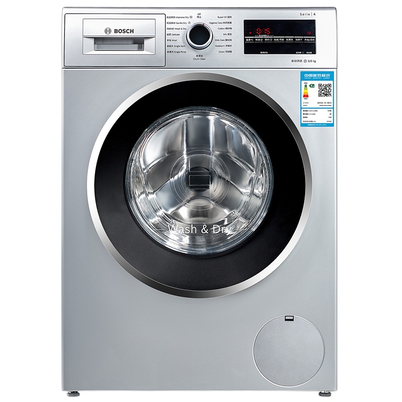 博世 BOSCH 9公斤洗6公斤烘 滚筒洗衣机全自动洗烘一体 除菌 智能烘 即洗即干WNA142X80W