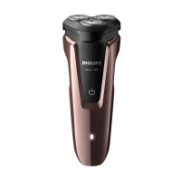 飞利浦(Philips)电动剃须刀S1060玫瑰金 旋转式三刀头男士胡须刀 充电式电须刀 进口刀头自动研磨 全身水洗