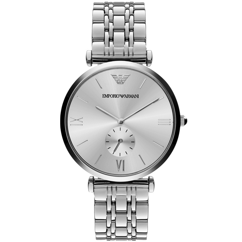 阿玛尼(EMPORIO ARMANI) 手表 欧美品牌正品钢带手表男商务休闲防水时尚简约石英腕表 男士 AR1819