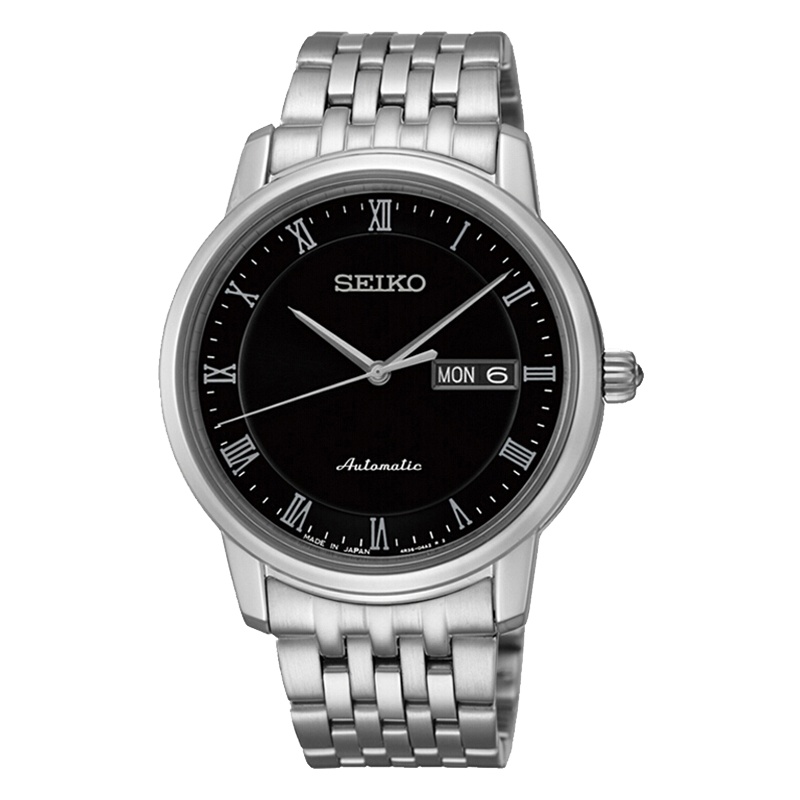 精工(SEIKO)日韩品牌 机械表 男 休闲商务金属表带机械男士手表SRP693J1