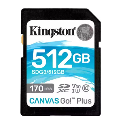 金士顿(Kingston)SD卡 512GB U3 V30 读170MB/s写90MB/s支持4K录制相机存储卡内存卡