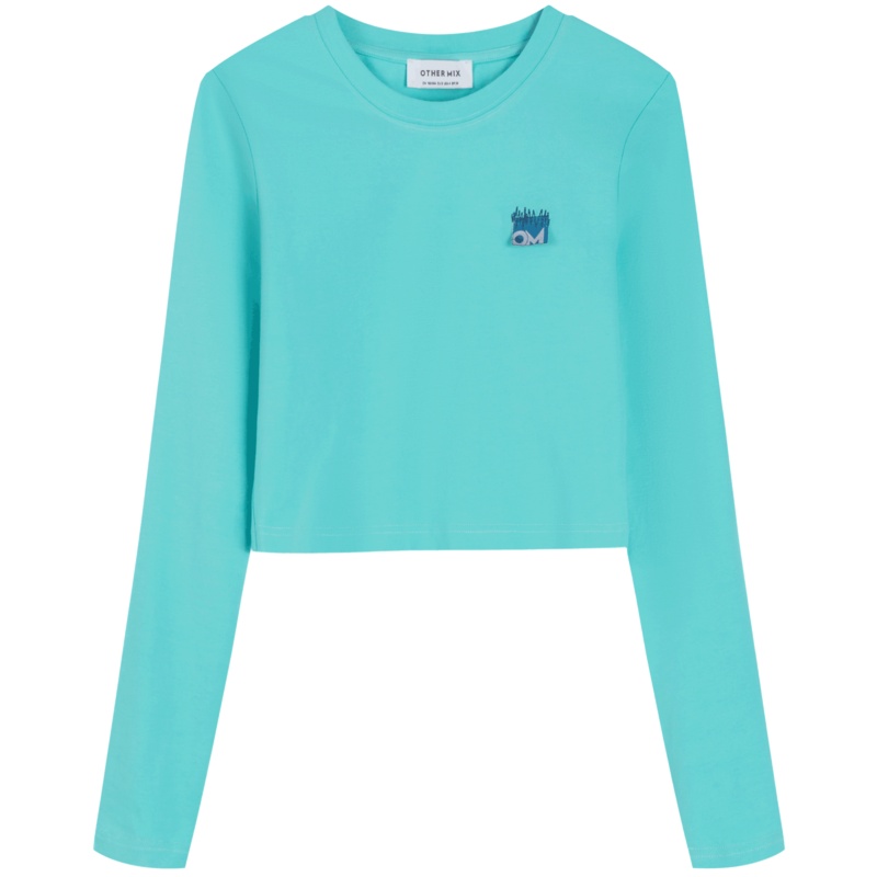 【新疆棉】OtherMix多色t恤2021年新款春字母打底内搭长袖上衣女