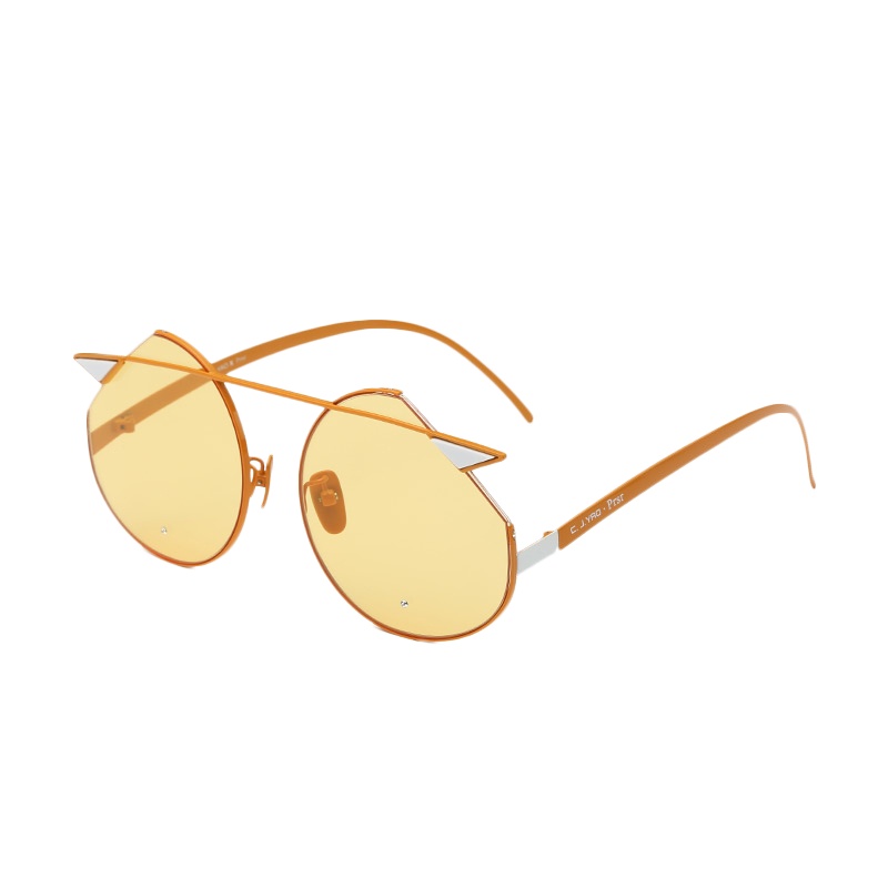 [帕莎xC.J.YAO]太阳镜金属小脸透明墨镜女士眼镜DS007