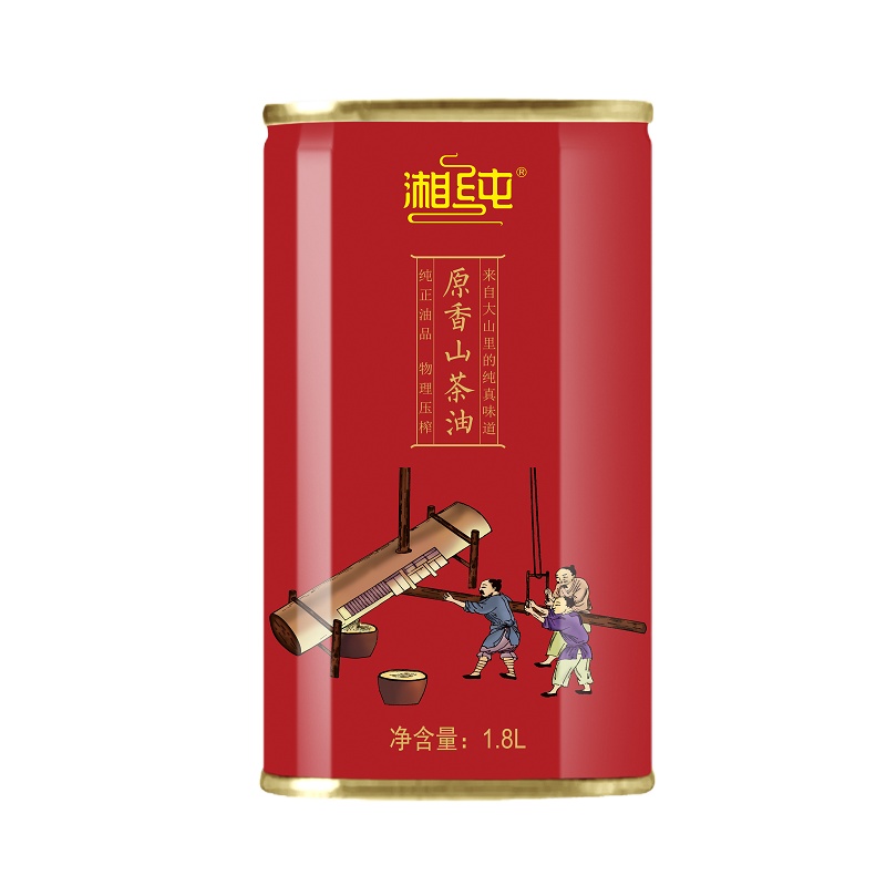 湘纯 原香山茶油1.8L 马口铁