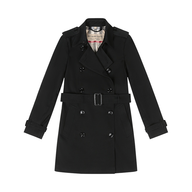 博柏利 BURBERRY 女款 聚酯纤维中长款风衣外套40470411