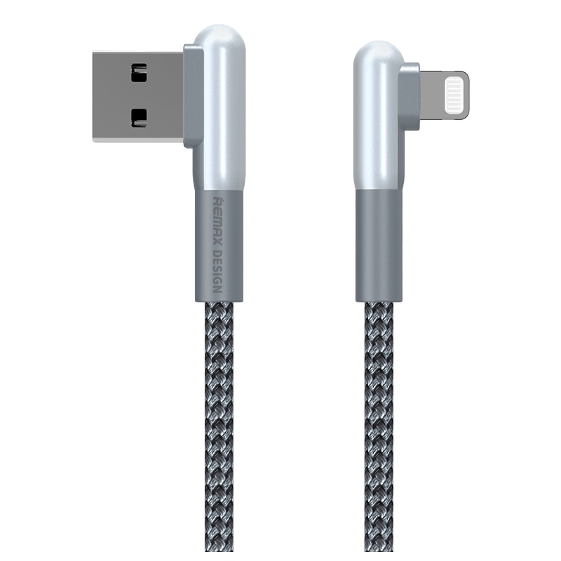 REMAX 战琅Apple 苹果数据线 弯头游戏充电线iPhone xs 8P手机通用 白色