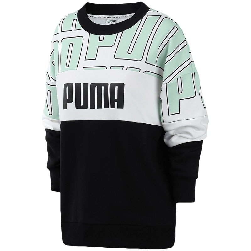 PUMA彪马女装运动服休闲百搭跑步健身训练圆领卫衣598241