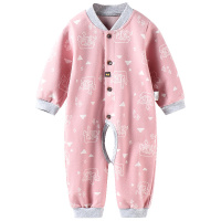 童泰TONGTAI婴幼儿内衣春季新款婴儿开裆连体衣3-18个月宝宝对开哈衣爬爬服婴幼儿通用80cm