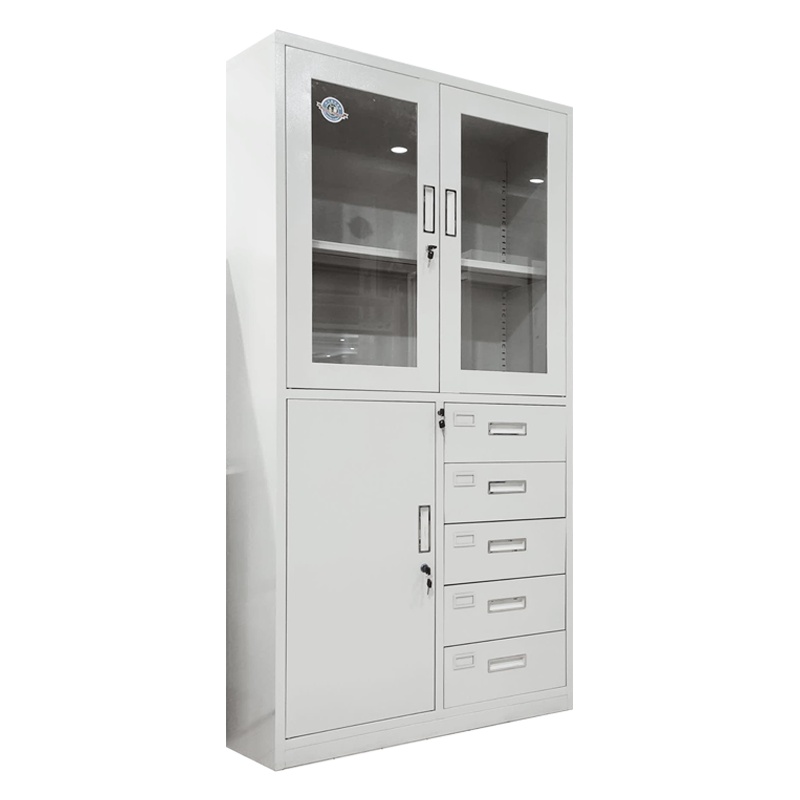 钜晟 文件柜铁皮柜办公文件资料储存柜钢制 偏五斗文件柜 JS020