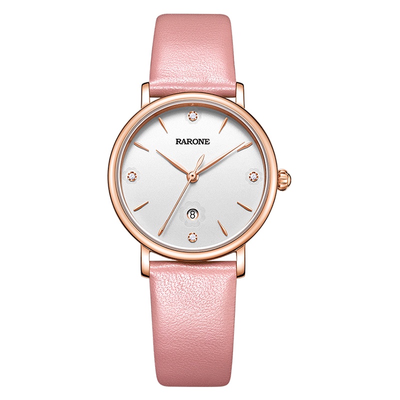 雷诺【灵动少女心】女式学生手表时尚小巧皮带防水石英腕表8600468