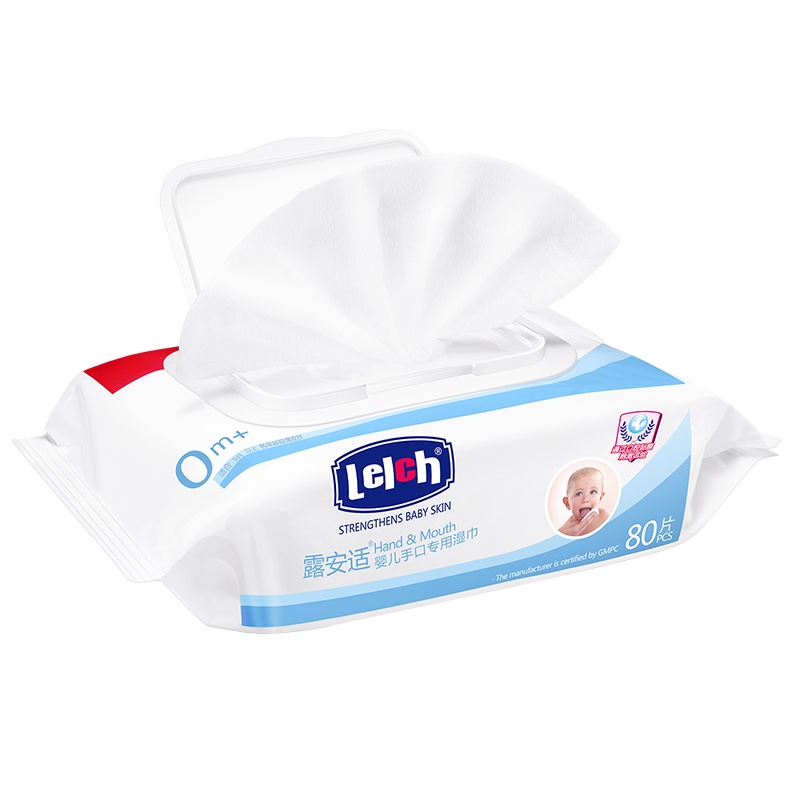 露安适婴儿手口湿巾80片翻盖装