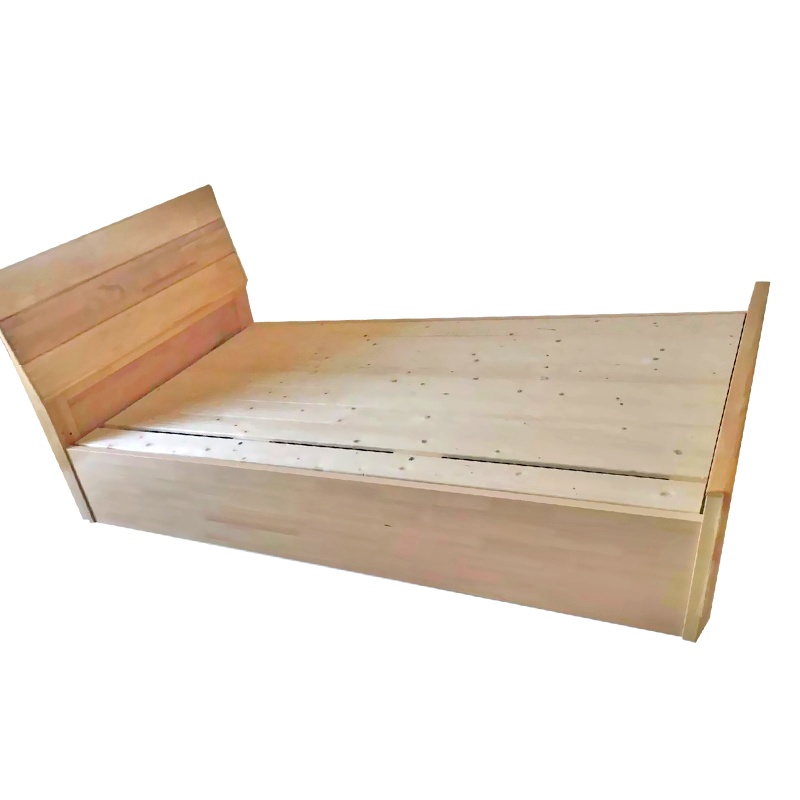 巨高家具宿舍公寓单人实木高箱床 原木色