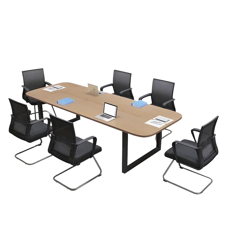 [理政]板式会议桌 钢木会议桌 简约商务洽谈桌 多人开会条桌 接待桌 员工培训桌