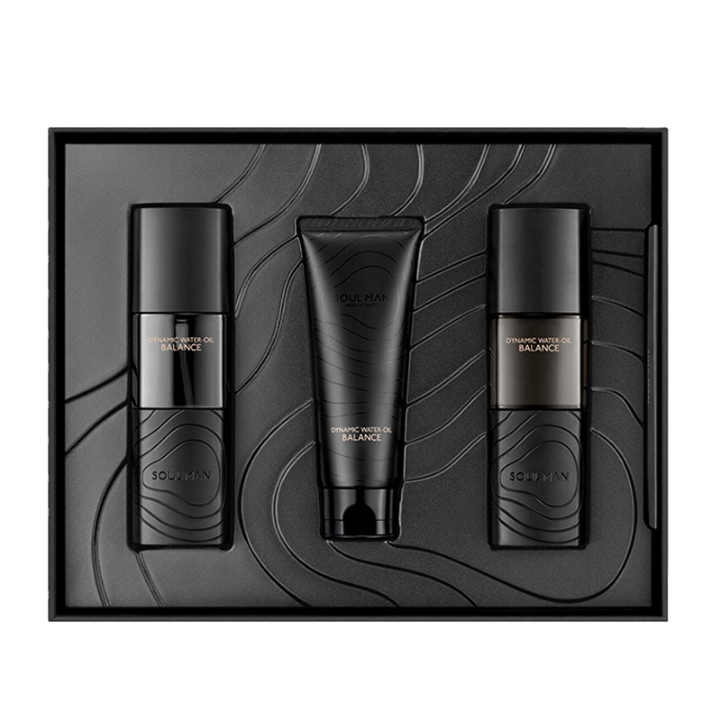 Soulman极男男士护肤品套装洗面奶补水保湿面部护理收缩毛孔控油水乳套装水乳洗面奶
