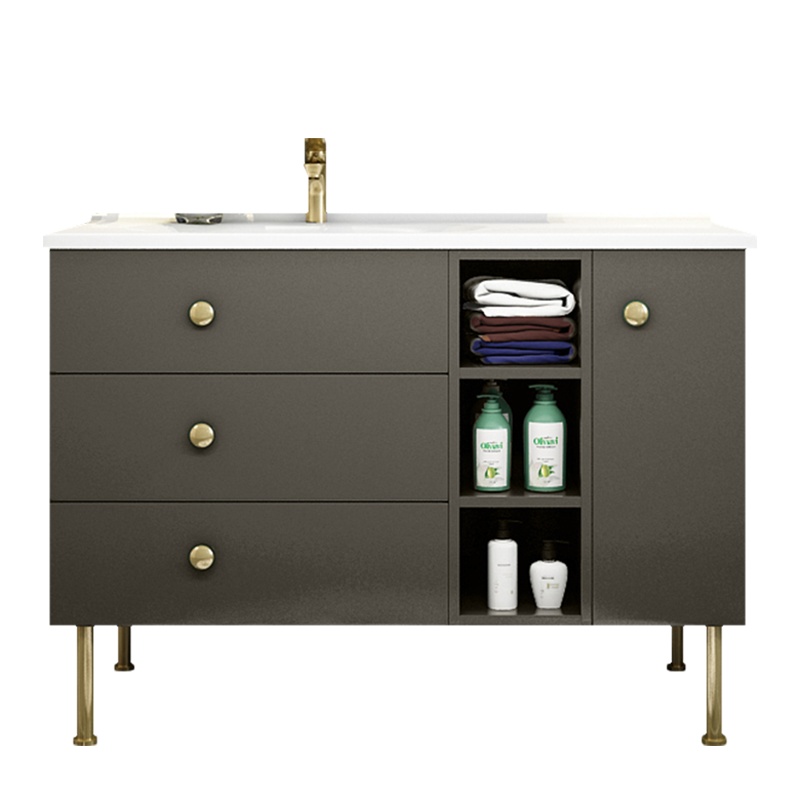 中铝绿萝美巢 铝制浴室柜 定制卫浴柜 全屋定制浴室柜镜子组合酒店轻奢北欧卫浴柜定制 全卫定制洗脸盆柜 定制诚意金非商品价