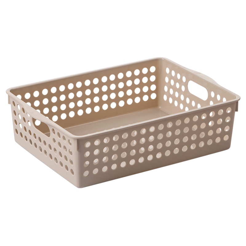 茶花桌面收纳筐塑料洗澡篮子玩具化妆品收纳筐整理储物框杂物收纳篮
