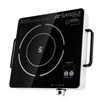 山水 电陶炉DTL-20A 双手柄无级变速旋钮四位数码磨砂面黑晶面板 CDC